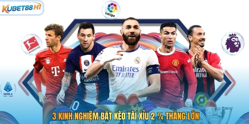 3 kinh nghiệm bắt kèo tài xỉu 2 ¼ thắng lớn